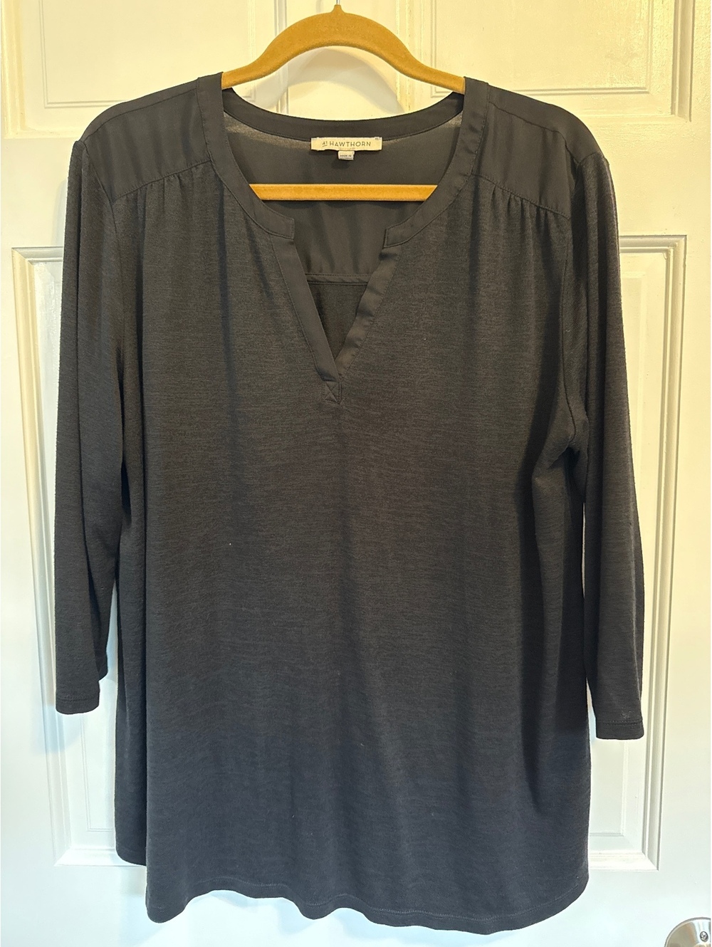 Hawthorn Women's Black Long Sleeve Tunic Top Size XL